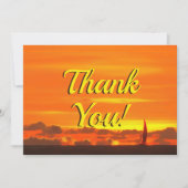 帆船サンセット1300サンキューカード サンキューカード (正面)