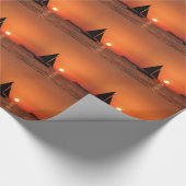 帆船サンセット ラッピングペーパー (角)