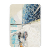 帆船サーフィン図 マグネット (縦)