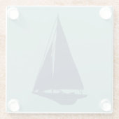 帆船シルエット ガラスコースター (裏面)