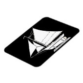 帆船シルエット マグネット (左側)