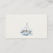 帆船シースケープディスプレイシャワーブライダルシャワー エンクロージャーカード (裏面)