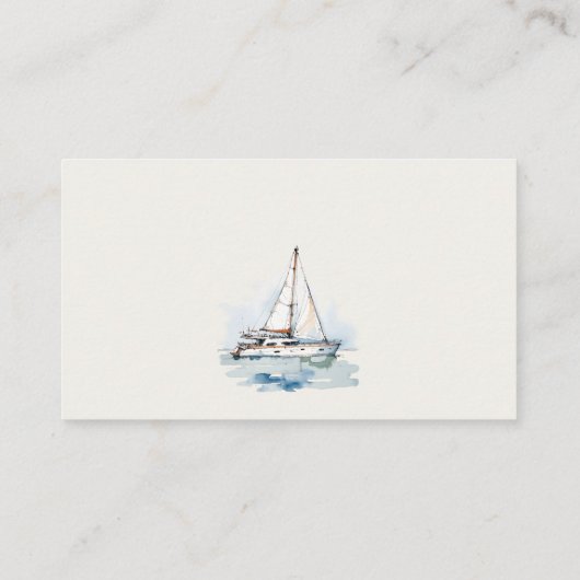 帆船シースケープディスプレイシャワーブライダルシャワー エンクロージャーカード (裏面)