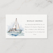 帆船シースケープディスプレイシャワーブライダルシャワー エンクロージャーカード (正面)
