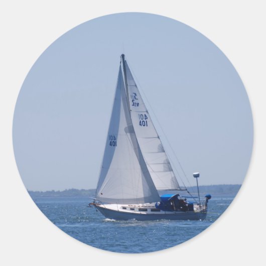 帆船シール ラウンドシール (正面)