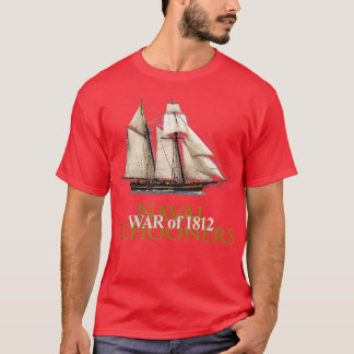 帆船スクーナー艦船歴史戦争 Tシャツ