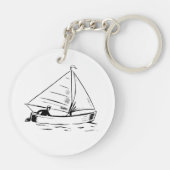 帆船スケッチ キーホルダー (裏面)