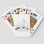 帆船スケッチ トランプ (裏面)