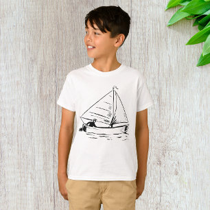 帆船スケッチ Tシャツ