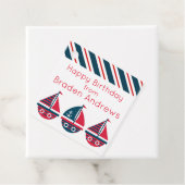 帆船ストライプのギフトメッセージカード フェイバータグ (インサイチュ)