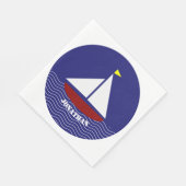 帆船セーリングデザイン紙ナプキンス スタンダードランチョンナプキン (角)