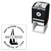 帆船セーリング差出人住所自己インキングスタンプ セルフインキングスタンプ (インサイチュ)