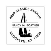 帆船セーリング差出人住所自己インキングスタンプ セルフインキングスタンプ (デザイン)