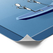 帆船セーリング船乗り祈りの言葉おもしろいポスター ポスター (角)