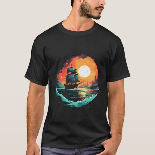 帆船セーリング船長 Tシャツ (正面)