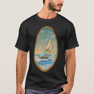 帆船デザインヴィンテージ船乗りディライトセーリング Tシャツ