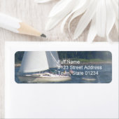 帆船バブル戻り郵送ラベル ラベル (インサイチュ)