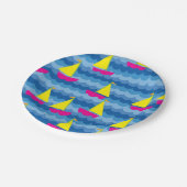 帆船バースデーパーティー ペーパープレート (アングル)