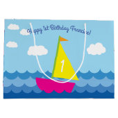 帆船バースデーパーティー ラージペーパーバッグ (裏面)