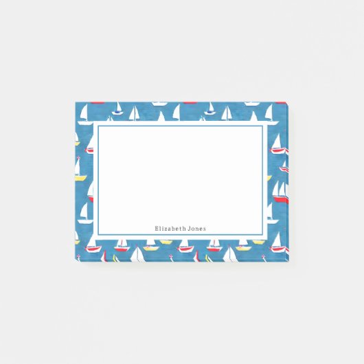 帆船パターン ポストイット (正面)