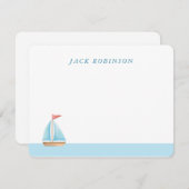 帆船パーソナライズされたノートカ航海のード ノートカード (正面/裏面)