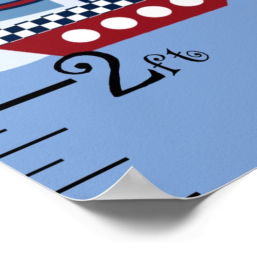 帆船パーソナライズされた/船航海のの成長チャート ポスター (角)