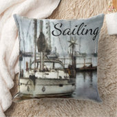 帆船ピロー航海のテーマデコール クッション (ブランケット)