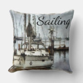 帆船ピロー航海のテーマデコール クッション (正面)