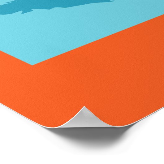 帆船ピンク ポスター (角)