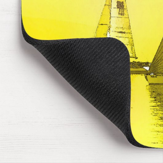 帆船ファインアート私はヨット引用文 マウスパッド (コーナー)