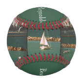 帆船フォト花婿介添人野球 野球ボール (裏面)