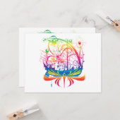 帆船フラットグリーティングカード カード (正面/裏面インサイチュ)