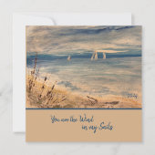 帆船フラットグリーティングカード カード (正面)