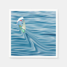 帆船フルセイルとスピンナカー スタンダードカクテルナプキン