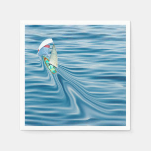 帆船フルセイルとスピンナカー スタンダードカクテルナプキン