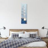 帆船ヘッドオンビューキャンバスアート キャンバスプリント (インサイチュ (寝室))