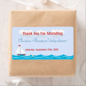 帆船ベイビーシャワー水筒ラベル ラベル (インサイチュ)