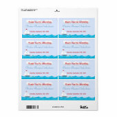 帆船ベイビーシャワー水筒ラベル ラベル (フルシート)