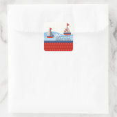 帆船ベビーシャワースクエアステッカー スクエアシール (バッグ)