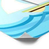 帆船ベビーシャワーバナー ポスター (角)