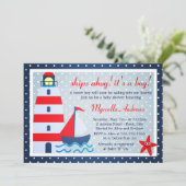 帆船ベビ遠くにーシャワー 招待状 (スタンド正面)