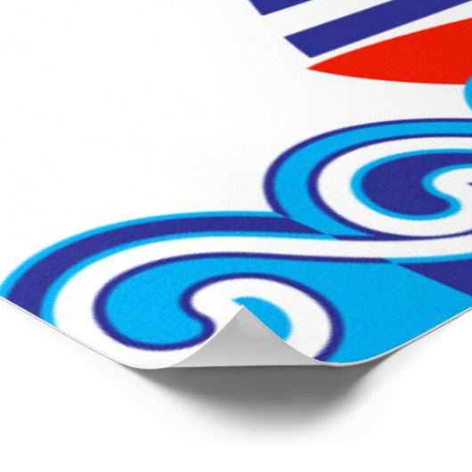 帆船ペア ポスター (角)