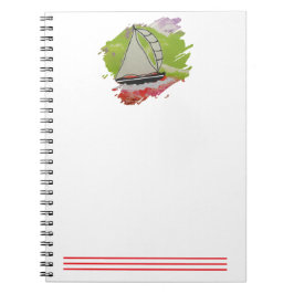 帆船ペイントストローク ノートブック