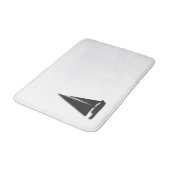 帆船ホワイト バスマット (アングル)