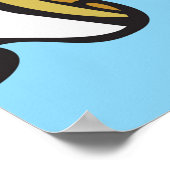 帆船ポスターに載った猫 ポスター (角)