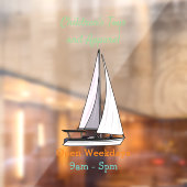 帆船マンガイラストレーション ウィンドウサイン (シート2)