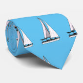 帆船マンガイラストレーション ネクタイ (ロール)