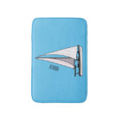 帆船マンガイラストレーション バスマット (正面縦)