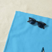 帆船マンガイラストレーション ビーチタオル (インサイチュ)