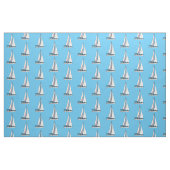 帆船マンガイラストレーション ファブリック (ファットクウォーター)